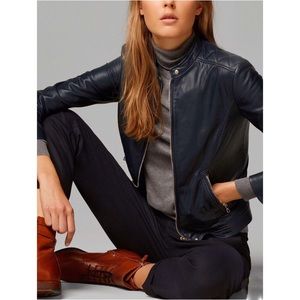 Black leather jacket